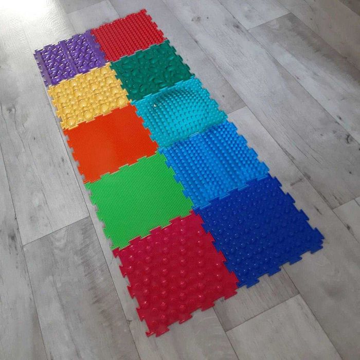 Масажний ортопедичний килимок для діток 10 пазлів