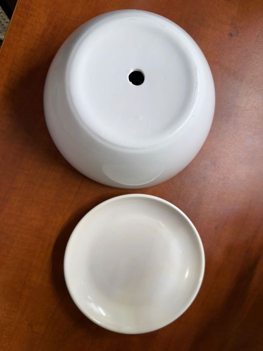 Donica ceramiczna na sukulenty z otworem drenażowym, kaktusiarka