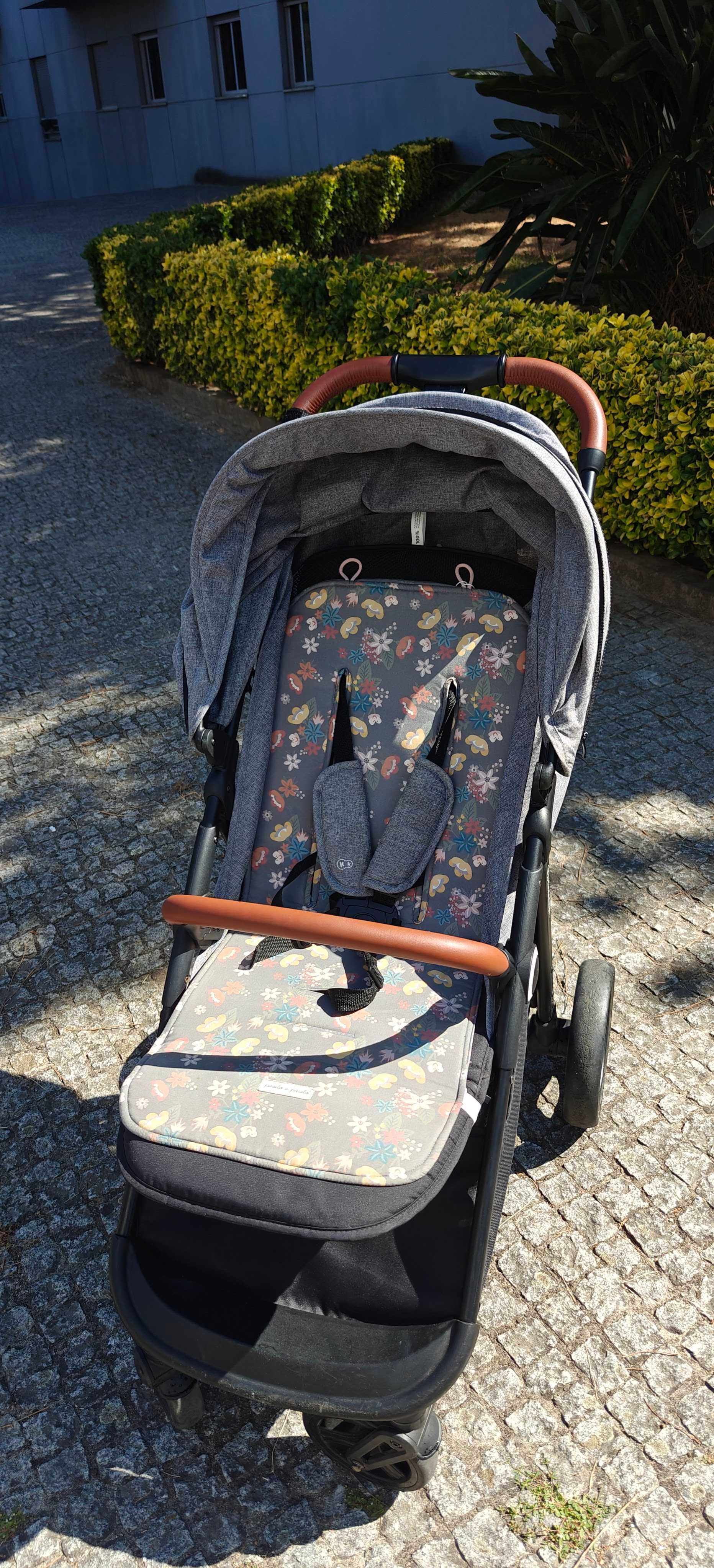 Carrinho de bebé Kinderkraft GRANDE PLUS Cinzento