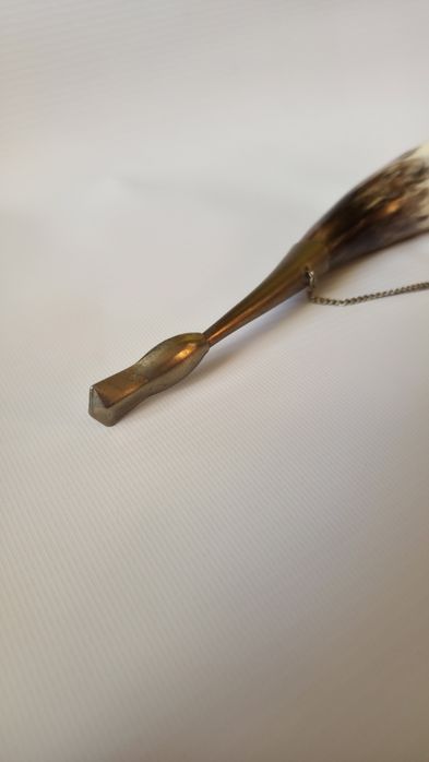 Róg myśliwski - Niemcy lata 60. Róg obfitości do picia, Mosiądz, 33 cm