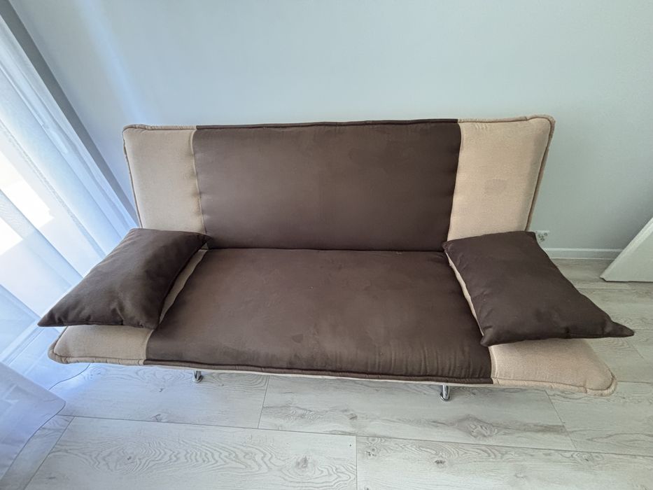 Kanapa/wersalka beżowo-brązowa