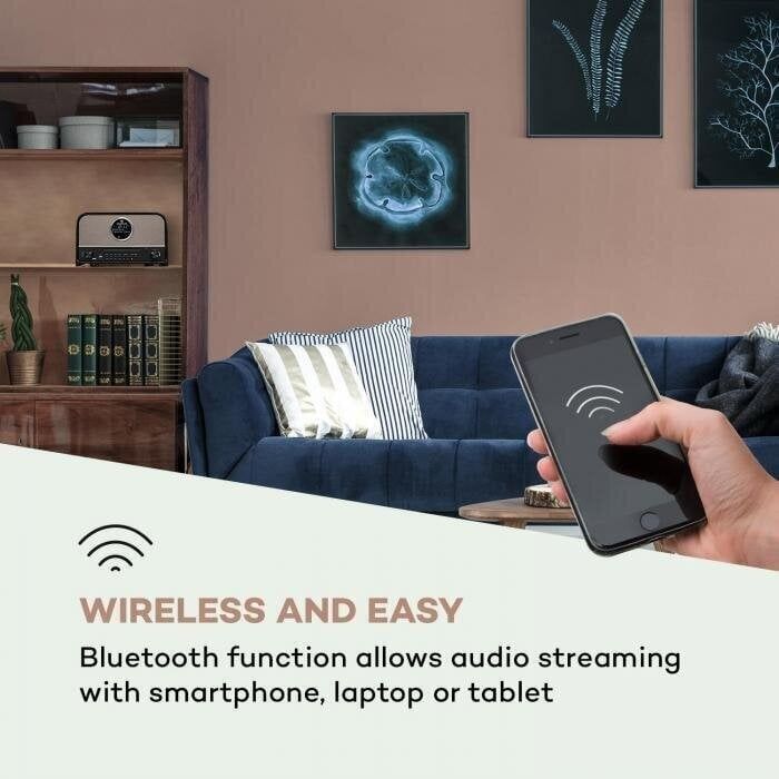 Wieża Retro Auna Columbia Cyfrowe Radio DAB Analogowe CD Bluetooth AUX