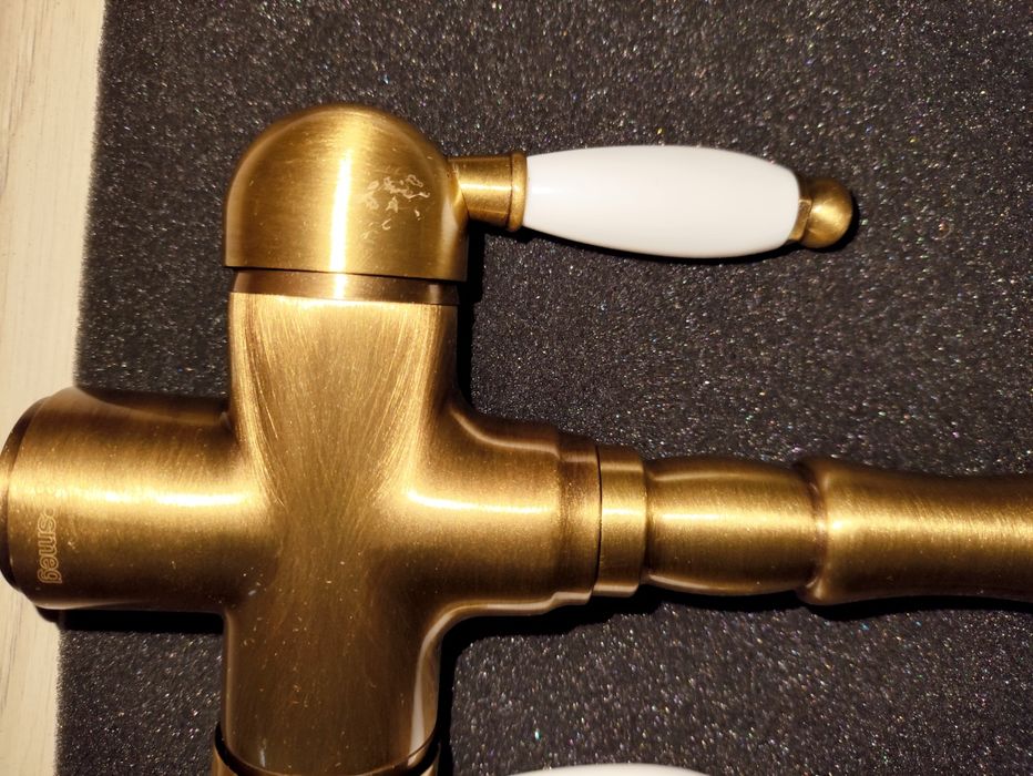 Bateria kuchenna SMEG MAP77PO mosiężna do wody kranowej i filtrowanej.