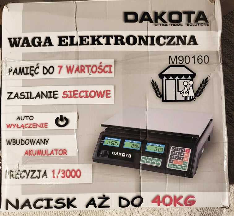 Waga elektroniczna sklepowa domowa max 40 kg