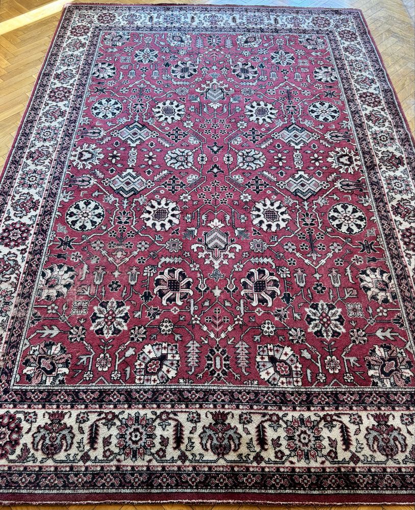 Duży dywan wełniany 300x200,  Kietrz, PRL, vintage.