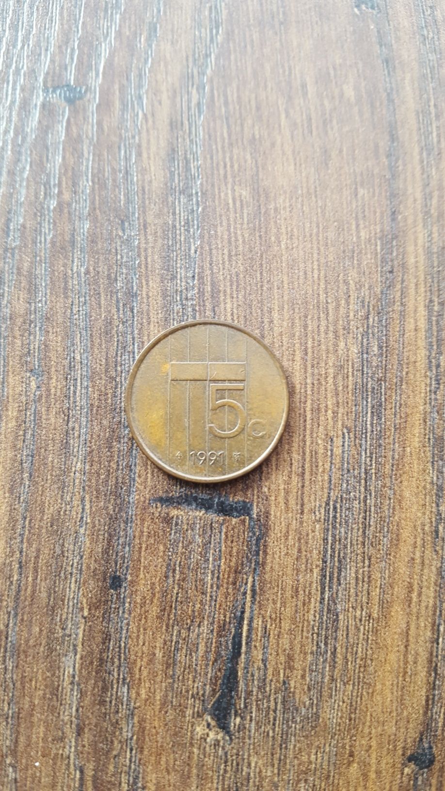 Moneta 5 cent Holandia 1965, 1991r