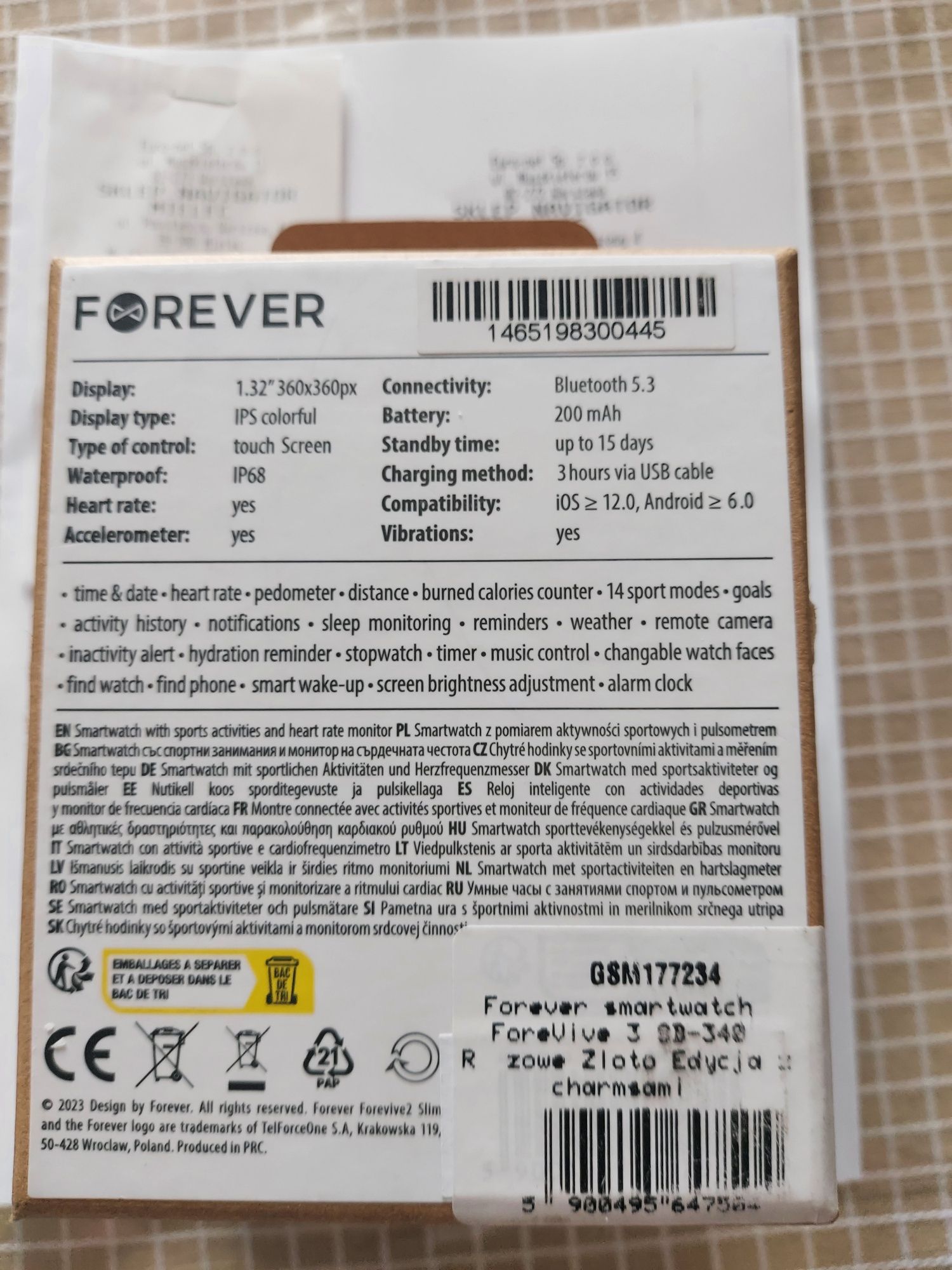 Smartwatch Forever 3 .nowy