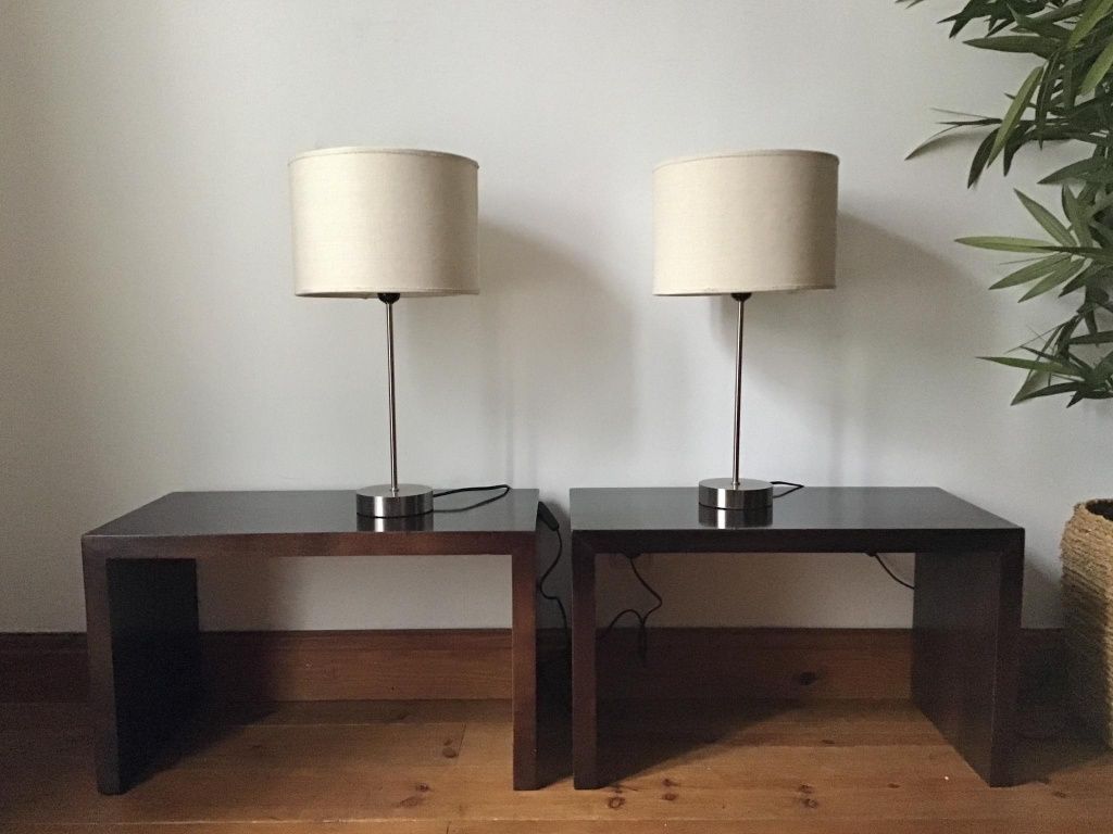 2 mesas, cabeceira, apoio, madeira, indiano, rustico