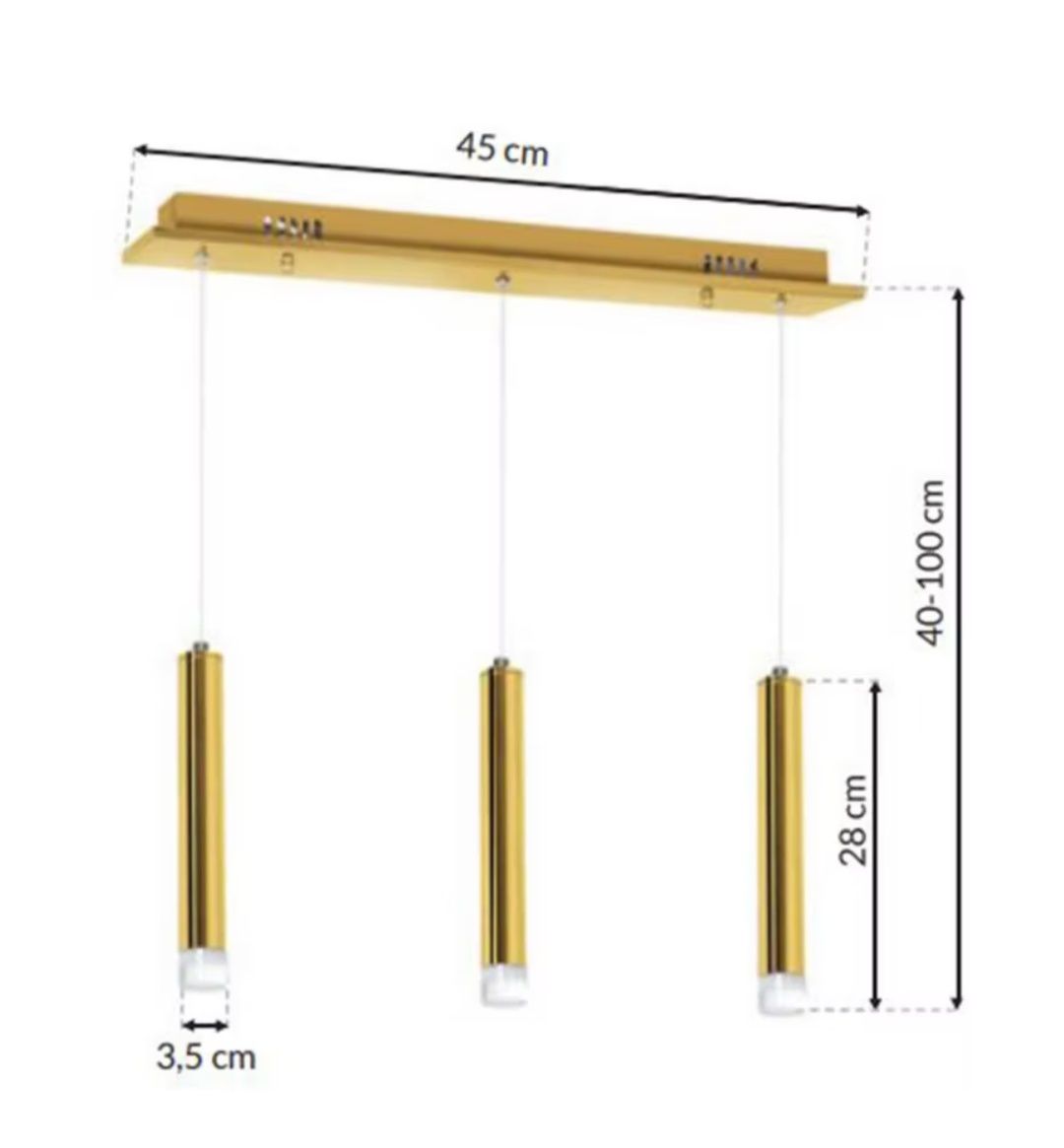 Lampa wisząca LED Goldie 3 x 5 W