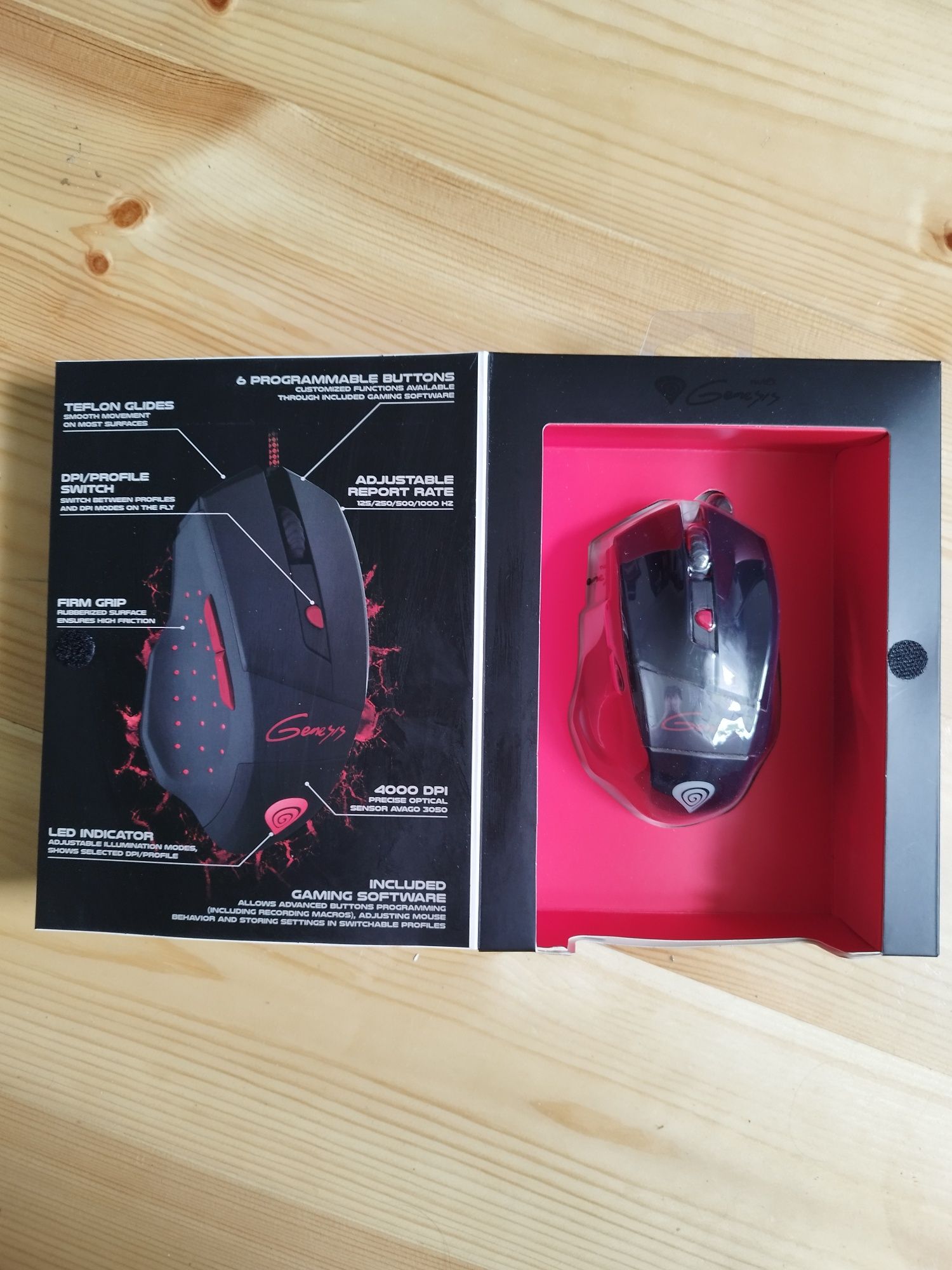 Myszka Genesis GX57 4000dpi profesjonalna dla graczy