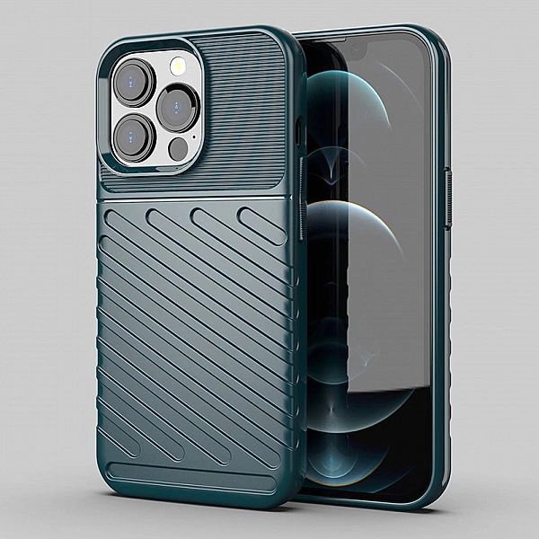 Etui Thunder Case Elastyczne Pancerne do iPhone 13 Pro zielony