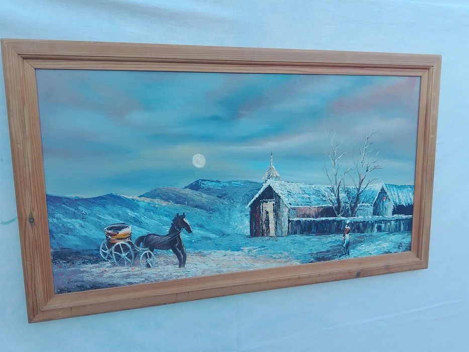 Obraz na płótnie sygnowany .