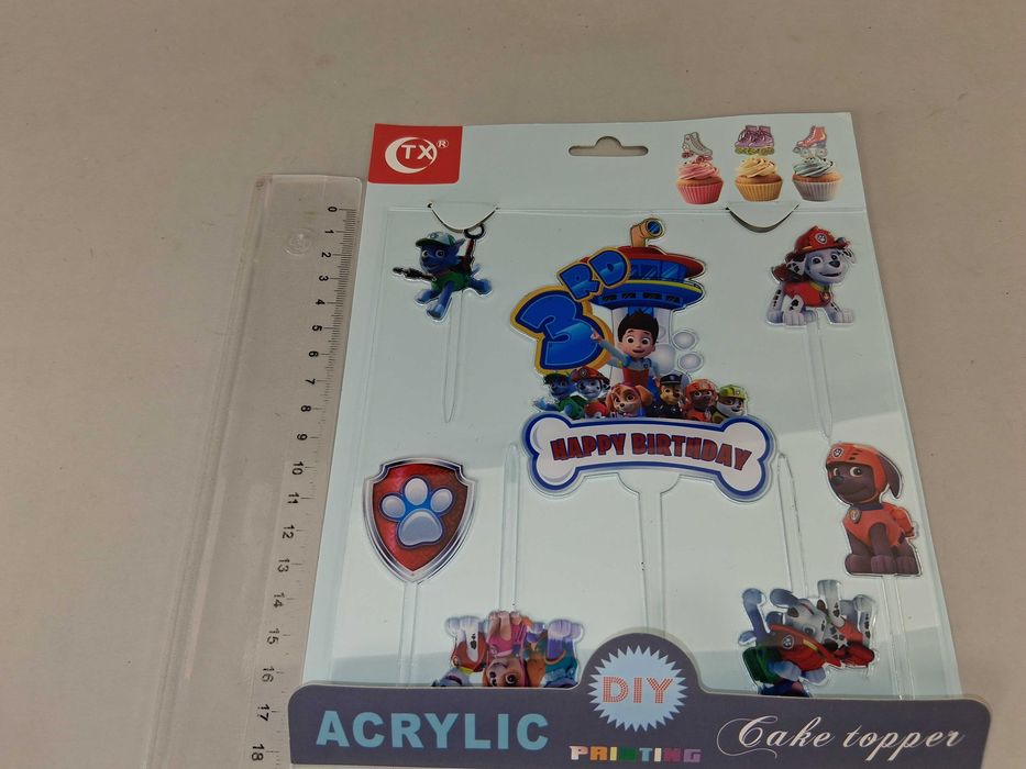 W263 Topper Na Tort Psi Patrol Urodzinowy Zestaw Akrylowy