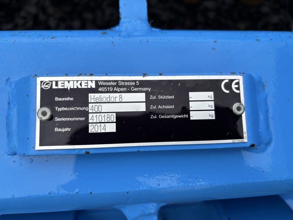 Lemken Heliodor 8 4 метри дискова борона лущильник