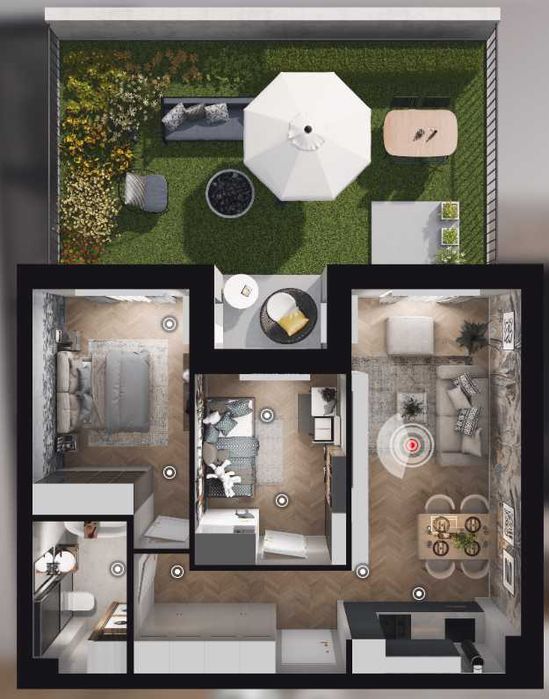 Mieszkanie na wynajem Wrocław 55m2 + ogródek Jagodno Brochów Krzyki