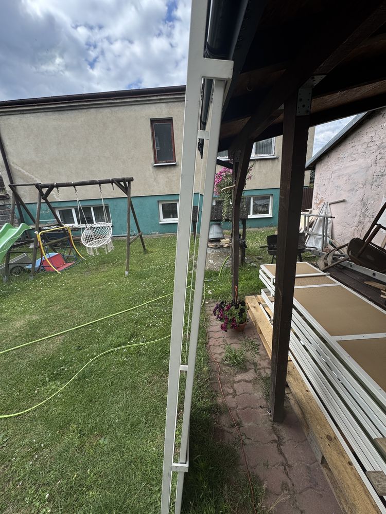 Duże lustra w metalowej ramie - 6 sztuk | 240x60 (z rama) | 200x56 bez