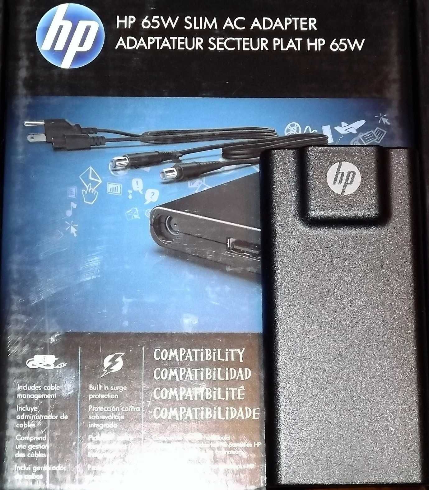 Новий блок живлення • HP Slim 65W • 4.5 mm • 7.4 mm • 4.8 mm
