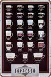 Metalowa tablica kawa espresso 30x20 blaszana tabliczka do kawiarni