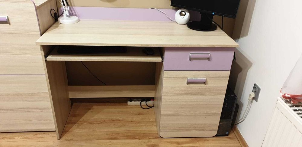 Meble dziecięce LORENTO dla dziewczynki. 6el. stan BDB Duży komplet