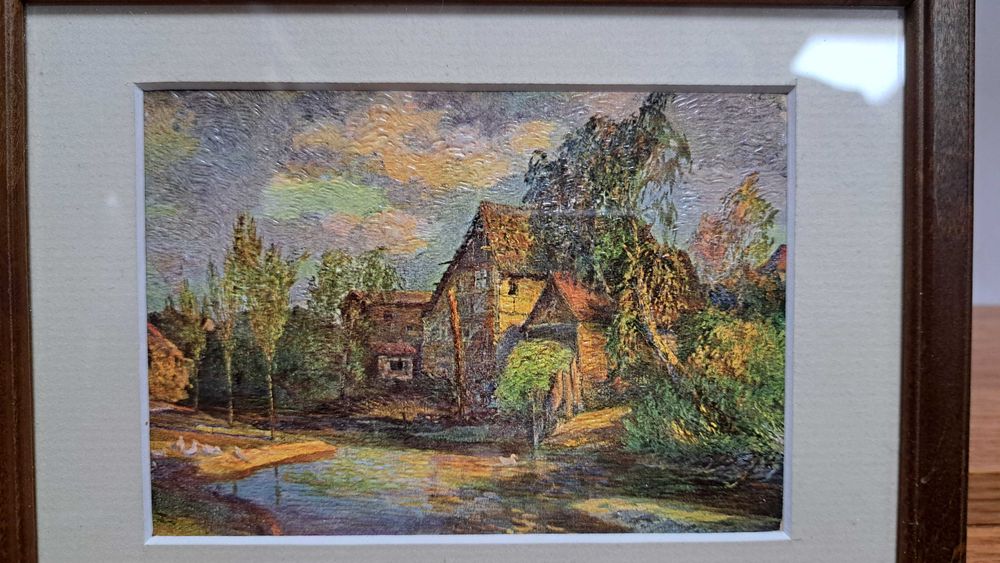 Mała ramka 20×15 cm z reprodukcją pejzażu, gotowa do powieszenia (231)