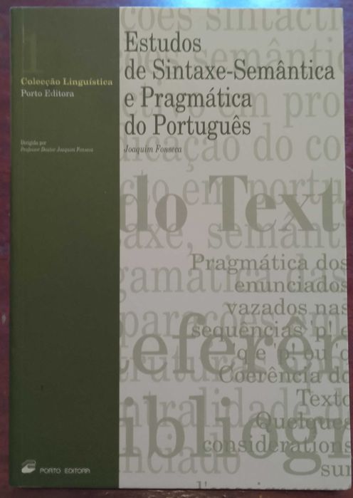Estudos de Sintaxe-Semântica e Pragmática do Português