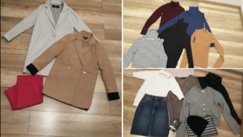 Płaszcze + ubrania roz. xs