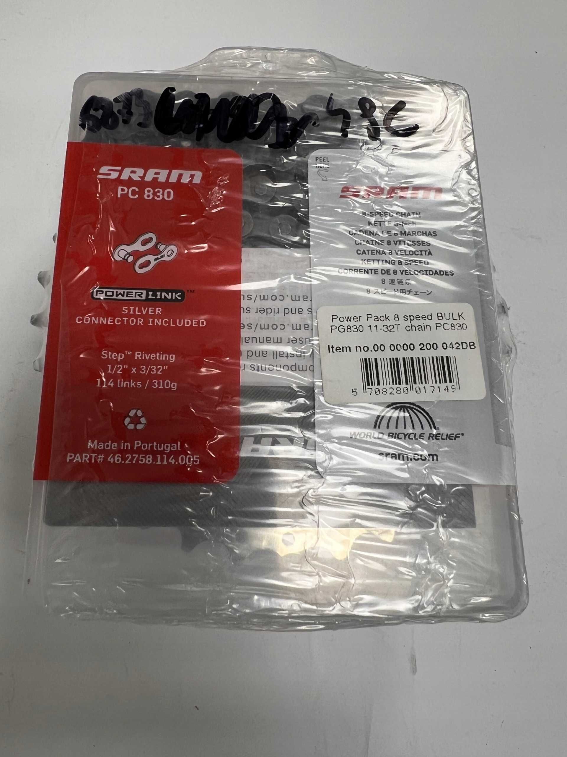 Zestaw Kaseta Łańcuch SRAM 8 Speed Power Pack 11-32T PG830 PC830 114o.