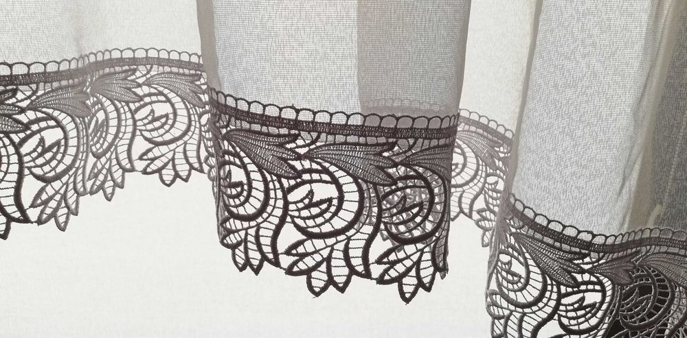 Firana Biała Łuk NOWA wys 149/119 cm szer 220/460 cm delikatna wysyłka