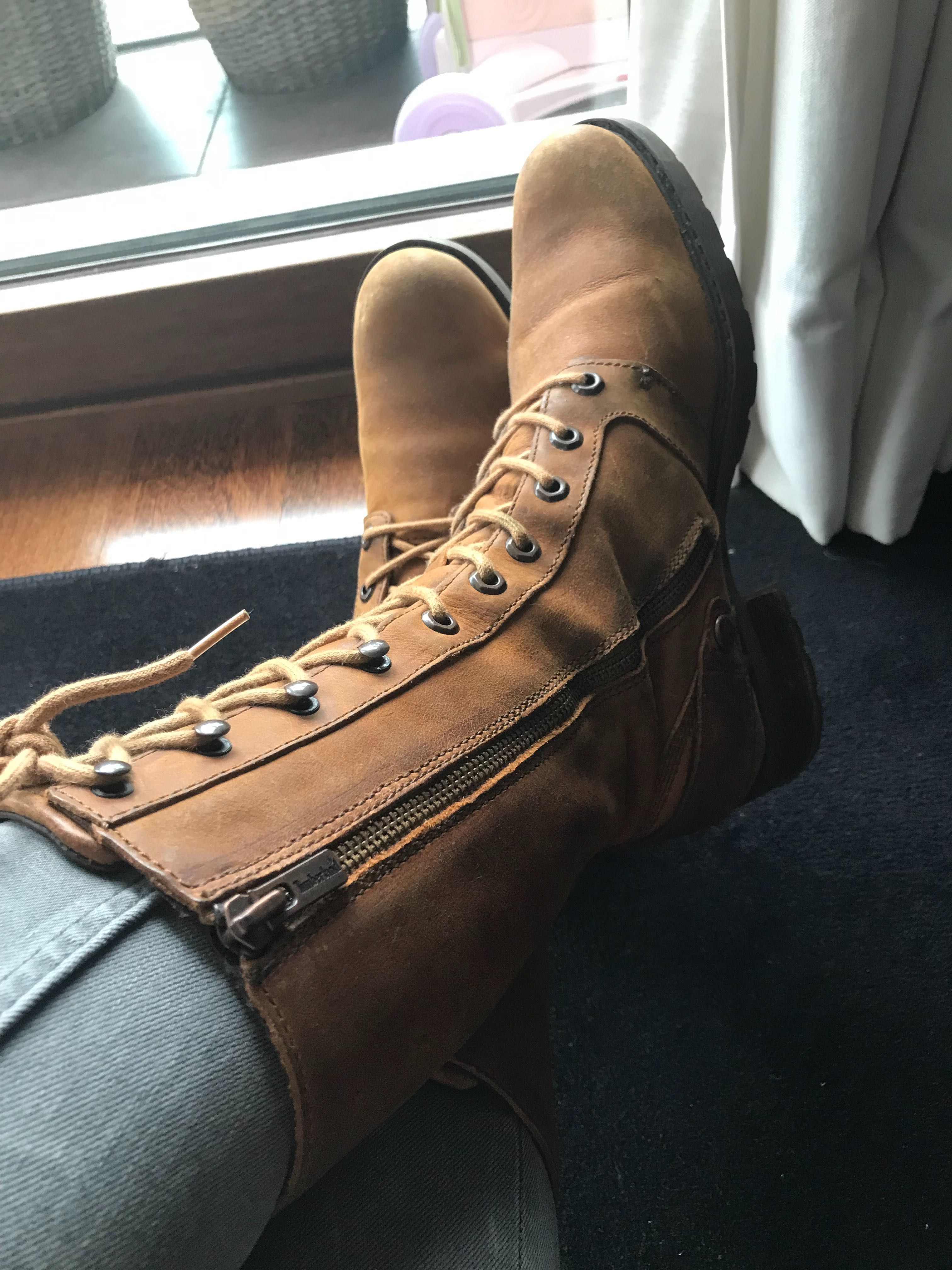 Botas pele Timberland camel