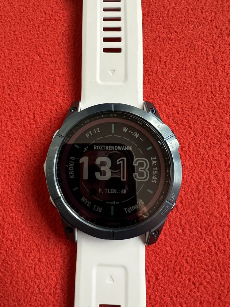 Garmin Fenix 7x Sapphire Solar Biały