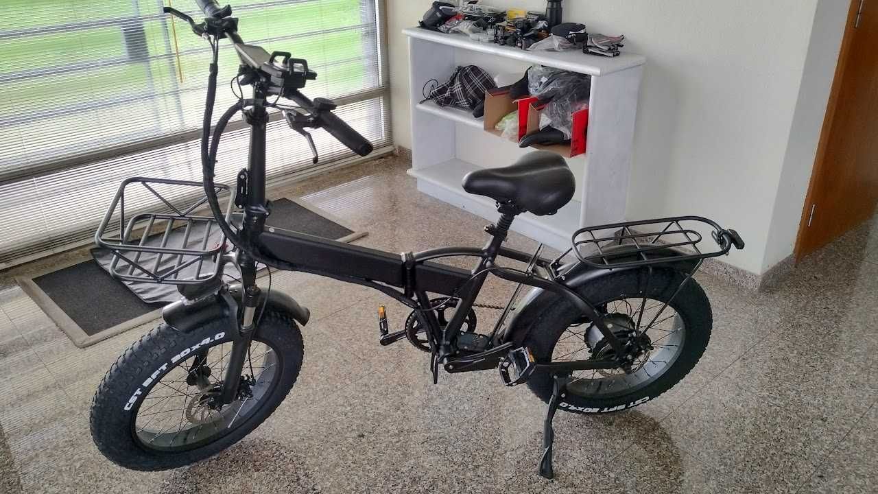 2 bicicletas elétricas novas, dobrável  500w e 750w + 1 bateria extra