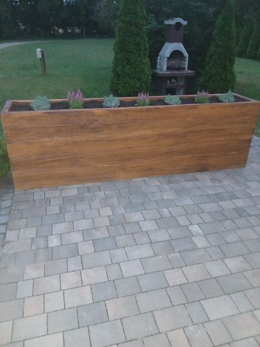 Donice ogrodowe Imitacja drewna i Betonu