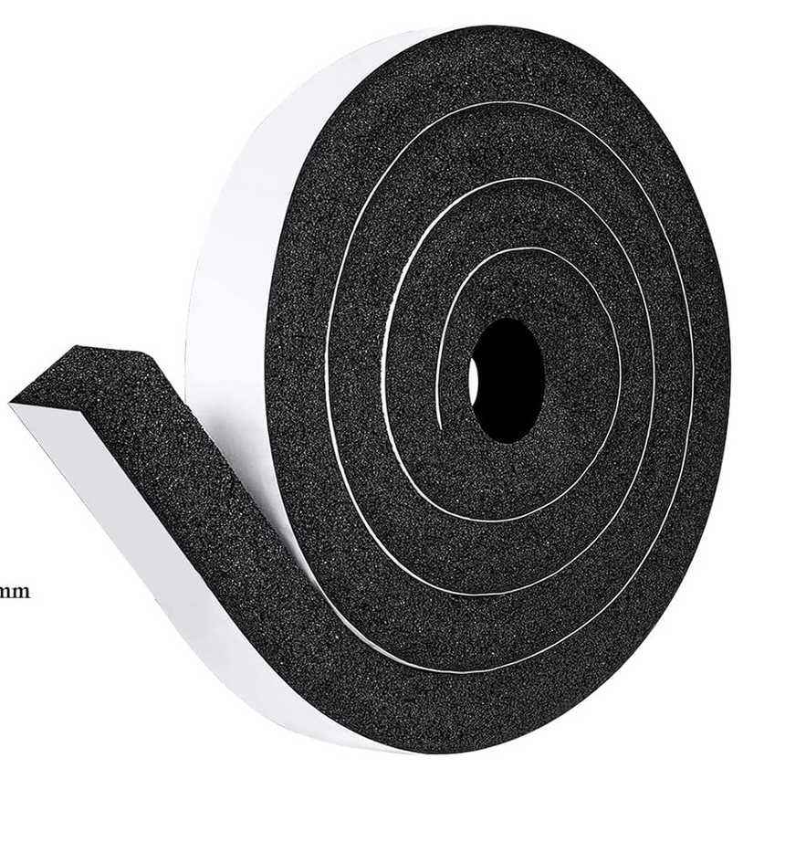 Gruba samoprzylepna taśma piankowa 50x20 mm czarna z pianki