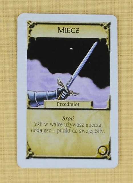 TALISMAN Magia i Miecz: karta ekwipunku: MIECZ