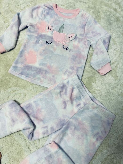 Пижама костюм теплая George для девочки 7-9 лет (128-135 см) Единорог