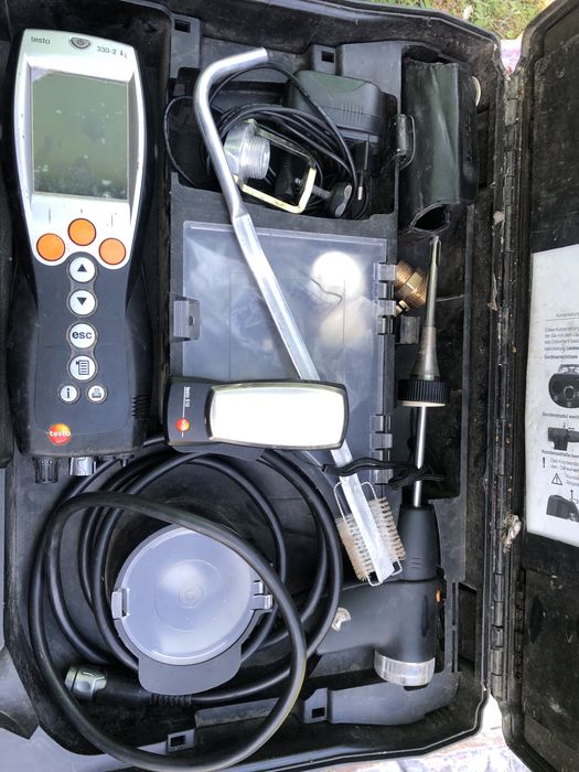 Analizator spalin Testo 330-2LL i Testo 510 Miernik cisnienia zestaw