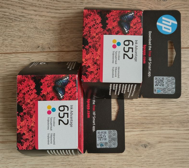 2x tusz do drukarki HP 652 F6V24AE