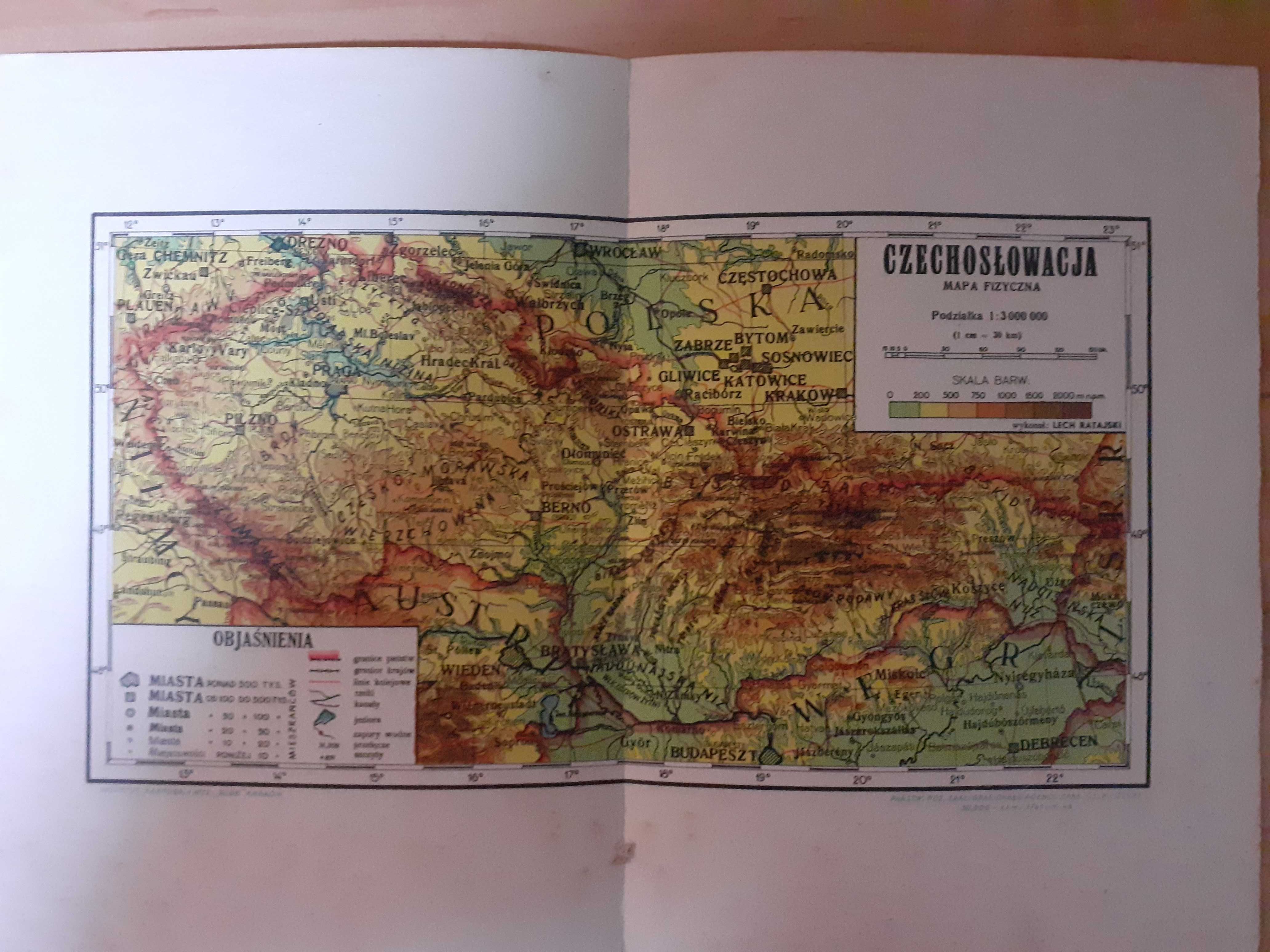 Mapa Czechosłowacji z 1948 roku