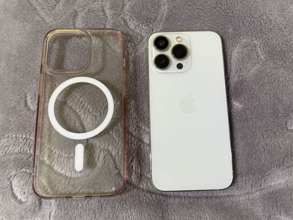 iPhone 13 Pro 256GB Silver+etui MagSafe, stan bardzo dobry