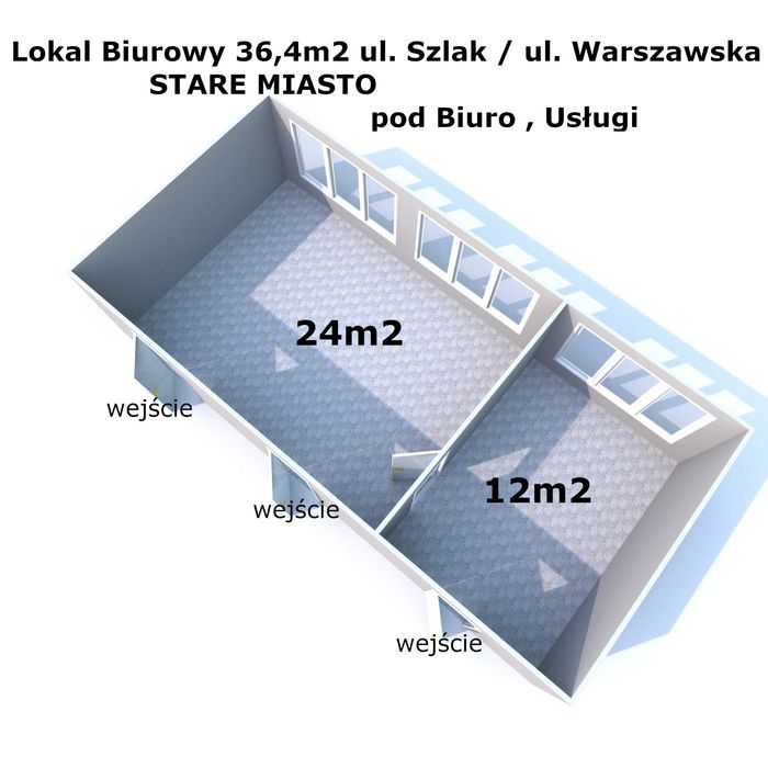 Lokal Biurowy 36m2 ul.Szlak/ul.Warszawska Stare Miasto Galeria Krakows