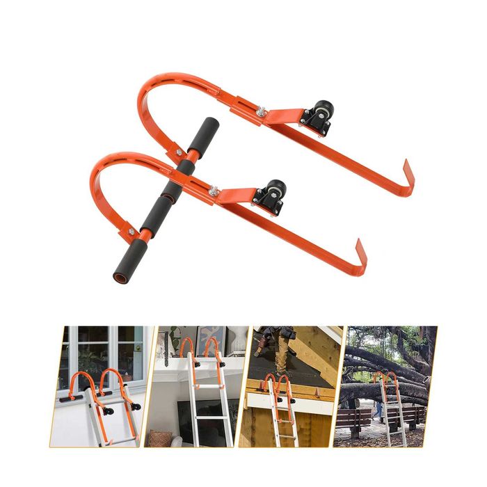 Solidne stalowe HAKI dostawka do drabiny montaż rynien prace na dachu