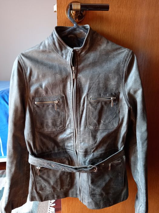 Blusão em pele Stradivarius