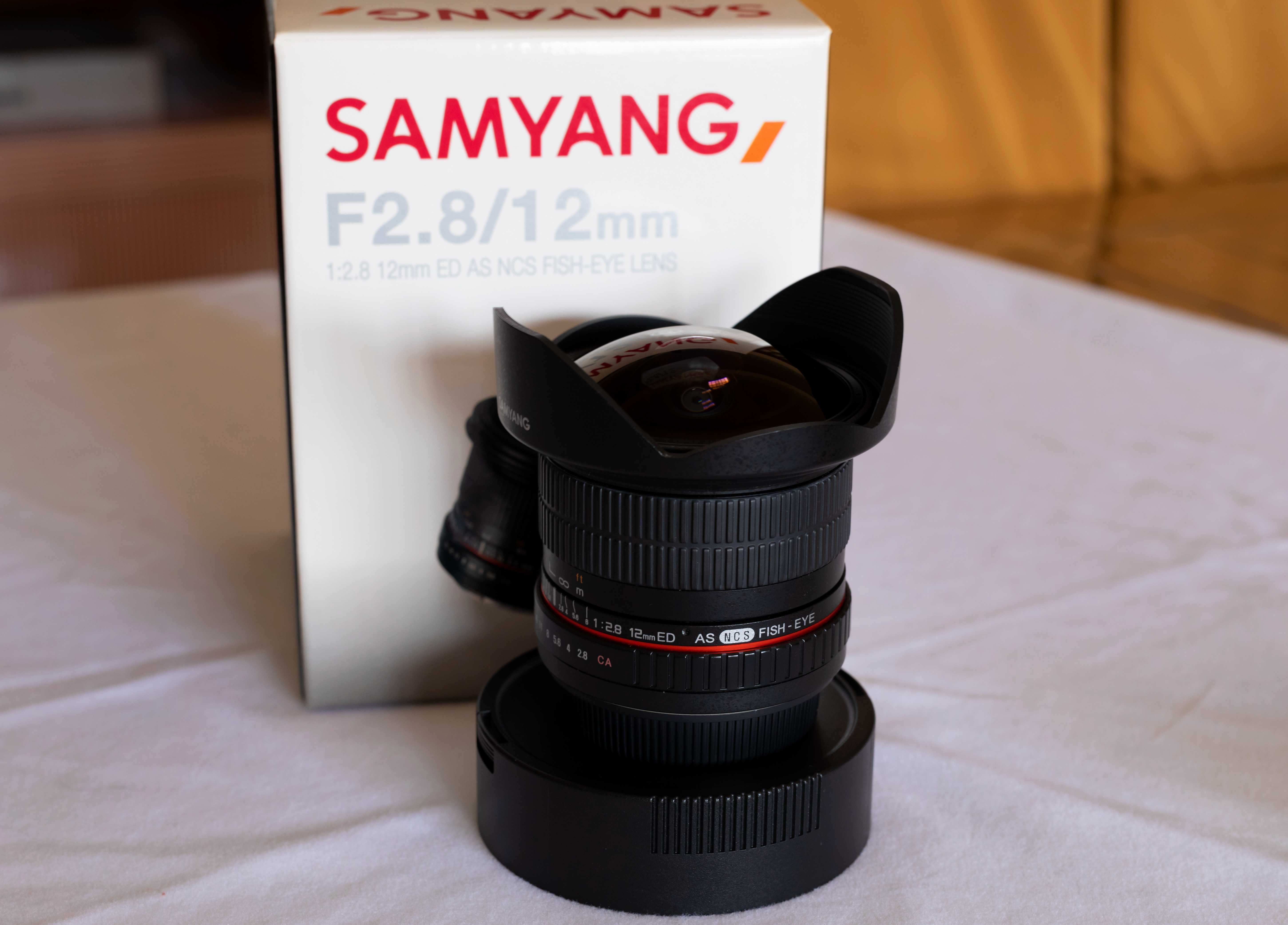 Samyang 12mm f2 8 ed as ncs fisheye para Canon
