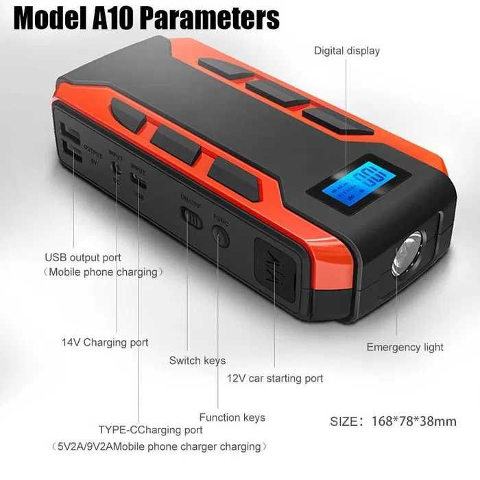 Arrancador Booster Jump starter de 20.000mAH