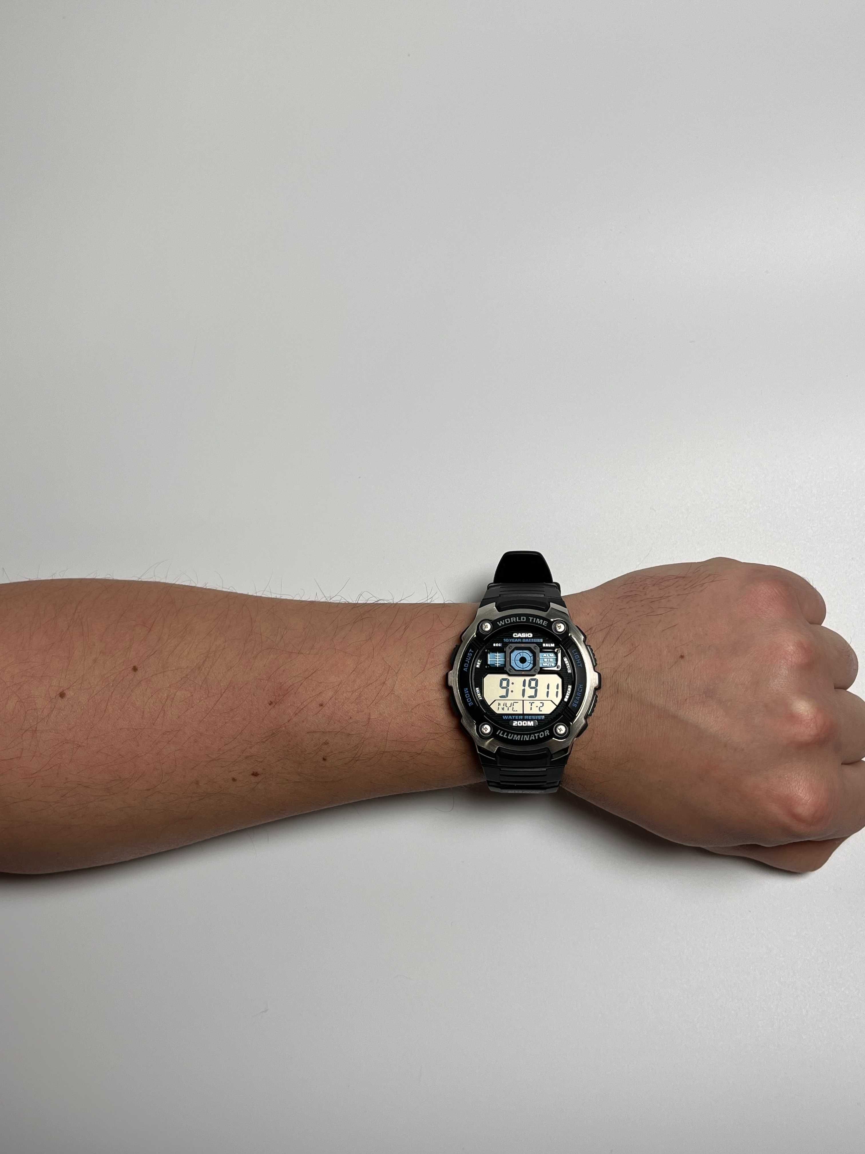 casio ae-2000w-1avcf, годинник чоловічий касіо,часы касио