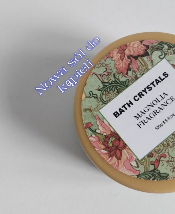 Nowa sól do kąpieli o zapachu magnolii relaksująca przyjemny zapach