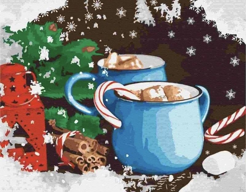 Obraz do malowania po numerach Zimowa kawa