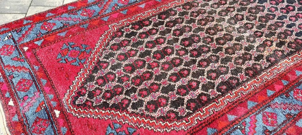 Hamadan irański dywan wełniany tkany ręcznie 240 x 130 cm wełna perski