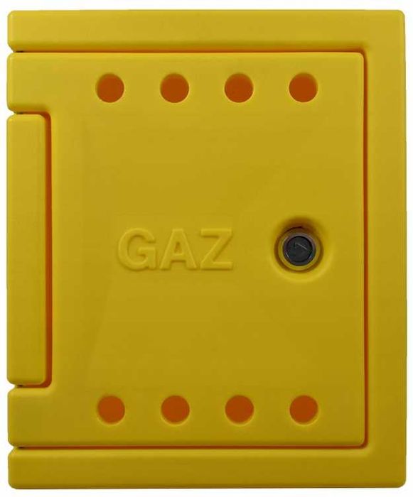 Skrzynka gazowa 250x300x170  żółta (na zawór) transport gratis