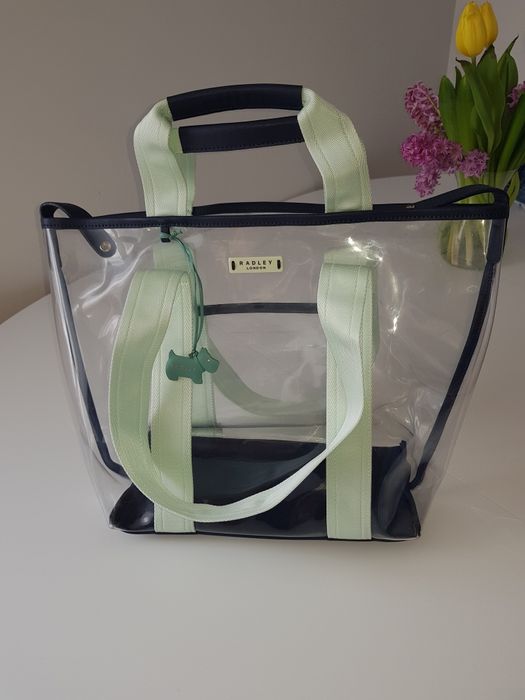 Nowa podwójna plastikowa torba plażowa Radley London